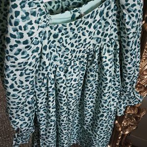 Janie and Jack leopard puff sleeve dress